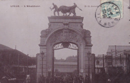 Lille L Abattoir Tres Animée Porte Monumentale 1905 - Lille