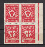 MiNr. 199 D ** Viererblock Geprüft (0389) - Nuovi