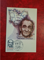Carte MAXIMUM  PARIS   1983  MENDES FRANCE - 1980-1989