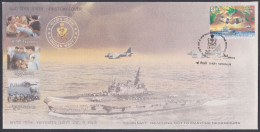 Inde India 2008 FDC Indian Navy, Ship, Aircraft, Airplane, Aeroplane, Helicopter, First Day Cover - Other & Unclassified