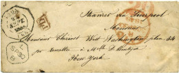 MTM120 - 1848 RARE TRANSATLANTIC LETTER FRANCE TO USA RETALIATORY RATES PERIOD - Maritieme Post