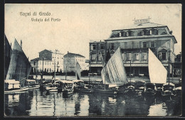 Cartolina Grado, Veduta Del Porto, Hotel Metropole  - Altri & Non Classificati