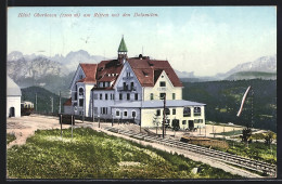 Cartolina Bozen /Tirol, Hotel Oberbozen Am Ritten, In Der Ferne Die Dolomiten  - Bolzano (Bozen)