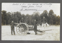 Camp De Mailly. Carte Photo 1907. Ecoles à Feu, Canon, Artilleurs ...  (13631) - Mailly-le-Camp