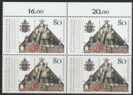 BRD 1987 MiNr.1320 4er Block ** Postfrisch Besuch Papst Johannes Paul II  ( 456 )günstige Versandkosten - Nuovi