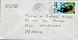 POLYNESIE SEUL SUR LETTRE POUR LA FRANCE 1976 - Briefe U. Dokumente