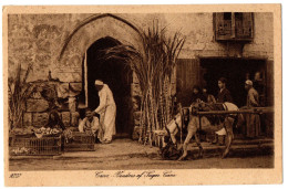 4.1.12 EGYPT, CAIRO, VENDORS OF SUGAR CANE, 1928, POSTCARD - Cairo