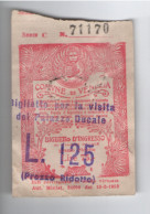 Ticket D'entrée Ancien / ITALIE / Ville De VENISE/ Visite Du Palais Ducal / Vers 1950-1960         TCK276 - Biglietti D'ingresso