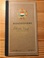 School Report, Elementary School 1965 - Hungary - Diplomas Y Calificaciones Escolares