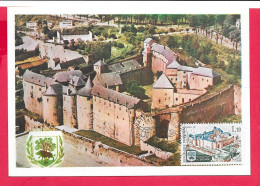 Carte Premier Jour 1971, SEDAN ARDENNES, UNE VUE DU CHATEAU FORT, Dos Vierge, Carte Maximum - 1970-1979