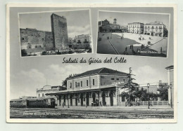 SALUTI DA GIOIA DEL COLLE CON INTERNO STAZIONE FERROVIARIA  - VIAGGIATA FG - Bari