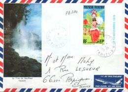 POLYNESIE SEULSUR LETTRE POUR LA FRANCE 1980 - Covers & Documents