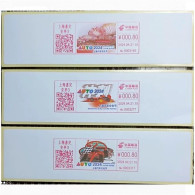 China Postage Machine Stamp For The 2024 Shanghai F1 Racing Competition 3 Pcs - Sobres