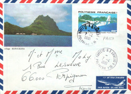 POLYNESIE SEUL SUR LETTRE POUR LA FRANCE 1981 - Lettres & Documents