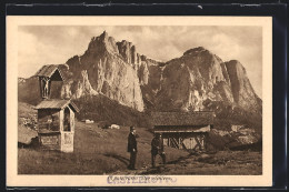 Cartolina Kastelruth, Blick Auf Den Schlern  - Autres & Non Classés