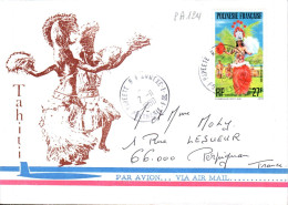 POLYNESIE AFFRANCHISSEMENT COMPOSE SUR LETTRE POUR LA FRANCE 1980 - Storia Postale