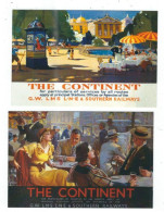 2 POSTCARDS UK RAIL ADVERTISING  THE CONTINENT - Equipo