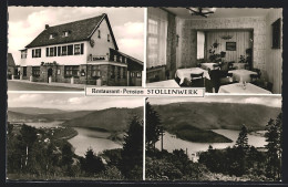 AK Steckenborn /Eifel, Restaurant-Pension Stollenwerk, Ortsansicht  - Autres & Non Classés