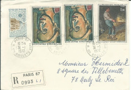 FRANCE LETTRE RECOMMANDEE 3F50 PARIS 87 POUR MARLY LE ROI ( YVELINES ) DE 1972  LETTRE COVER - 1961-....