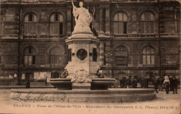 N°1290 W -cpa Roanne -place De L'hôtel De Ville- Monument- - Roanne