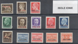 ISOLE IONIE - EMISSIONI GENERALI - 1941, " IMPERIALE " - Soprastampati " ISOLE IONIE "  Integri. - Ionische Eilanden