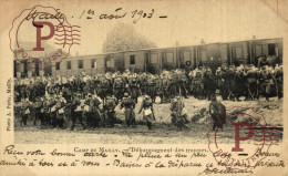 CAMP DE MAILLY Débarquement Des Troupes. TREN TRAIN. MILITAR. MILITAIRE. - Mailly-le-Camp