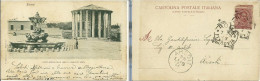 ROMA - PIAZZA BOCCA DELLA VERITÀ E TEMPIO DI VESTA - ANIMATA - F.P. VG. 1901 - Lugares Y Plazas