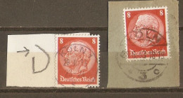 Allemagne 1933 - YT 488 Avec Variété D Ouvert - Vielfalt - Variedades & Curiosidades