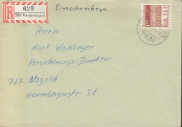 BRD  501 EF, Auf R-Brief, Gestempelt: Oberjesingen 7.4.1967 - Lettres & Documents