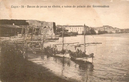 LAGOS - Barcos De Pesca Na Ribeira E Ruínas Do Palácio Dos Governadores  ( 2 Scans ) - Faro