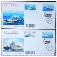 China Cover China Shipbuilding Industry (II) Special Stamp Commemorative Cover, Set Of Four - Omslagen