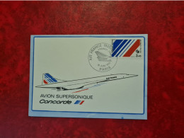 Carte MAXIMUM  PARIS   1983 AIR FRANCE CONCORDE - 1980-1989