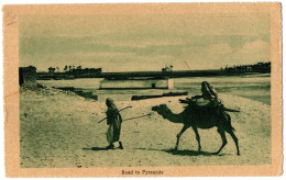 4.1.16 EGYPT, CAIRO, ROAD TO PYRAMIDS, 1921, POSTCARD - Le Caire