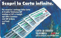 Italy: Telecom Italia SIP - Carta Infinita, Tipo B - Openbare Reclame