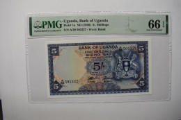 Banknotes Uganda 1966 5 Shillings PMG 66 - Uganda