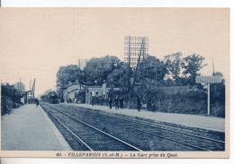 Carte Postale Ancienne Villeparisis - La Gare Prise Du Quai - Chemin De Fer - Villeparisis