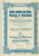 - Titre De 1966 - Société Auxiliaire Des Mines; Minerais Et Métallurgie - - Bergbau