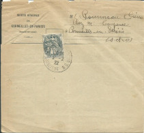 FRANCE LETTRE / AVIS 1c  CORMEILLES EN PARISIS ( SEINE ET OISE ) DE 1922 LETTRE COVER - 1921-1960: Période Moderne