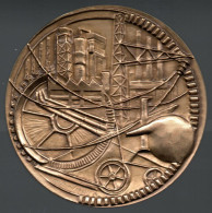 Médaille Du Travail En Bronze ARTHUS BERTRAND - Industrie Par Le Graveur J-P ROCH - Diamètre 57 Mm - Professionnels / De Société