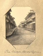 Cayenne , Guyane * Rue Christophe Colomb * RARE Photo Circa 1890/1910 10x8cm - Cayenne