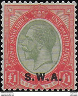 1927-30 South West Africa Giorgio V £1 MNH SG. 57 - Autres & Non Classés