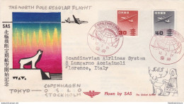 1957 GIAPPONE/JAPAN - SAS FIRST FLIGHT TOKYO-STOCCOLMA VIA POLO NORD - Europe