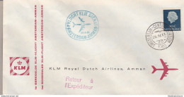 1960 OLANDA/NEDERLAND - KLM FIRST FLIGHT AMSTERDAM-AMMAN - Europe