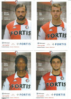 4  POSTCARDS   FC FEYENOORD ROTTERDAM 20005-06  SEASON - Fútbol