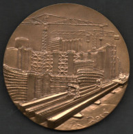 Médaille Du Travail En Bronze ARTHUS BERTRAND - Grands Travaux Par Le Graveur J-P ROCH - Diamètre 57 Mm - Firma's