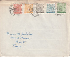 SUEDE - LETTRE - N°399/403 (01/07/1955) Exposition Philatélique "Stockholmia'55" - Storia Postale