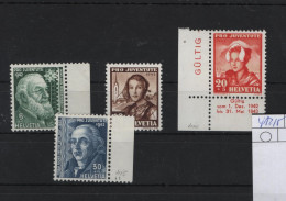 Schweiz Michel Cat.No. Mnh/** 412/415 - Unused Stamps