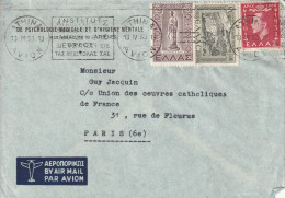 GRECE - LETTRE - DU 13/04/1953 Pour Paris - Lettres & Documents