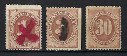 ETATS UNIS Taxe Ca.1879: Lot D'obl. Et Neuf(*), Forte Cote - Postage Due