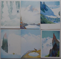 Samivel - "La Montagne" - Lot De 6 Cartes Illustrées - Samivel